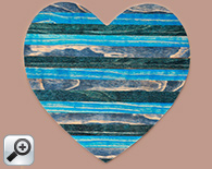 corazón azul, líneas horizontales: 40,5 cm x 40,5 cm