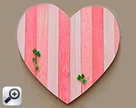 corazón rosa, líneas verticales: 40,5 cm x 40,5 cm